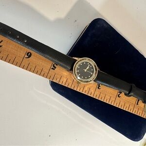 Elegant Black and Gold Vintage dainty women’s watch